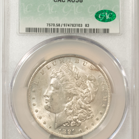 CAC Approved Coins 1891-O $1 MORGAN DOLLAR – CACG AU-58, CAC! ORIGINAL & LOOKS UNCIRCULATED