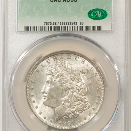 CAC Approved Coins 1891-O $1 MORGAN DOLLAR – CACG AU-58, CAC! ORIGINAL & LOOKS UNCIRCULATED