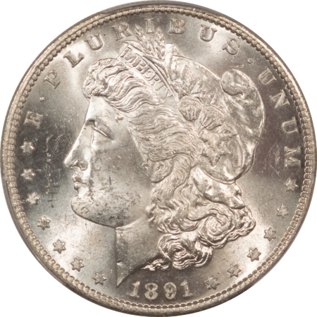 Morgan Dollars 1891-S $1 MORGAN DOLLAR – PCGS MS-63, BLAZING LUSTROUS!