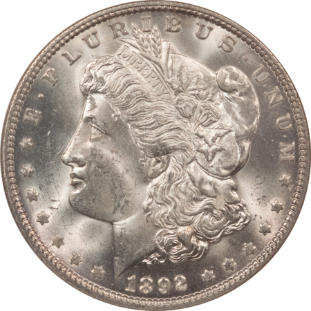 CAC Approved Coins 1892-O $1 MORGAN DOLLAR – NGC MS-63, BLAST WHITE, WELL-STRUCK, PQ++ CAC APPROVED