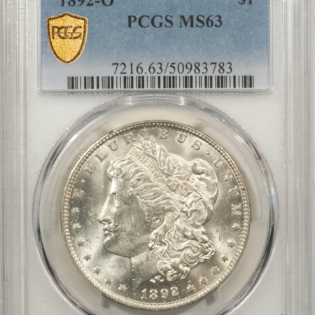 Morgan Dollars 1892-O $1 MORGAN DOLLAR – PCGS MS-63, FRESH WHITE & CHOICE!