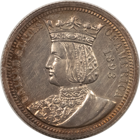 New Store Items 1893 ISABELLA COMEMMORATIVE QUARTER – UNCIRCULATED, CLEANED BUT ATTRACTIVE!