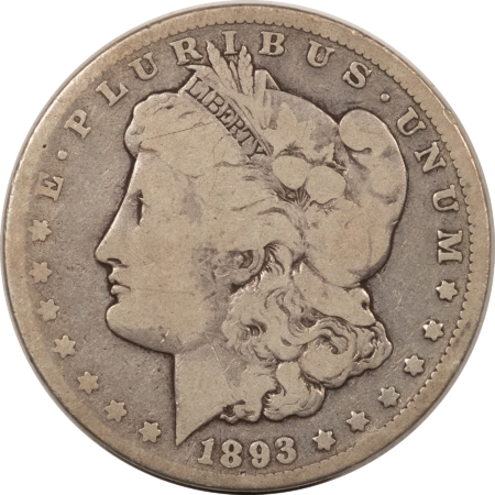 Morgan Dollars 1893-CC $1 MORGAN DOLLAR – CIRCULATED, TOUGH, FINAL YEAR CARSON CITY!