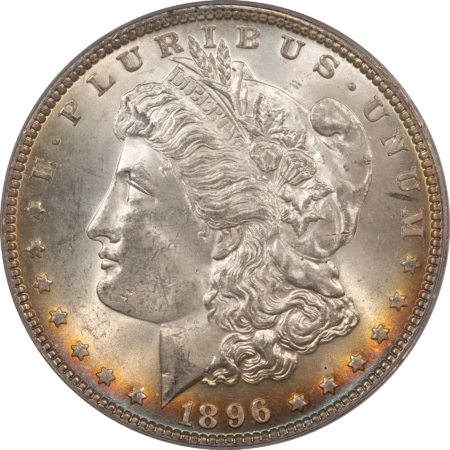 CAC Approved Coins 1896 $1 MORGAN DOLLAR – PCGS MS-64, PRETTY, PREMIUM QUALITY & CAC APPROVED!