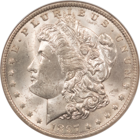 CAC Approved Coins 1897-O $1 MORGAN DOLLAR – NGC MS-63, FRESH, PQ CHOICE, CAC APPROVED!