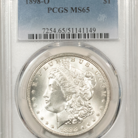 Morgan Dollars 1898-O $1 MORGAN DOLLAR – PCGS MS-65, PREMIUM QUALITY!