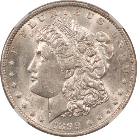 Morgan Dollars 1899-O $1 MORGAN DOLLAR VAM-6 MICRO O – NGC AU-58, TOP 100, SCARCE IN THIS GRADE