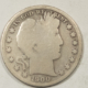 Barber Halves 1897 BARBER HALF DOLLAR – NICE PLEASING CIRCULATED EXAMPLE, APPROACHING FINE!