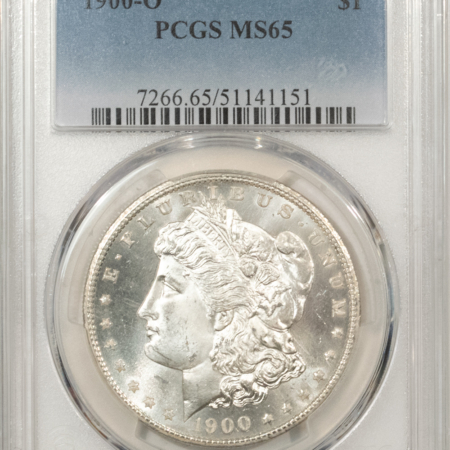 Morgan Dollars 1900-O $1 MORGAN DOLLAR – PCGS MS-65, PREMIUM QUALITY!