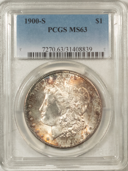 Morgan Dollars 1900-S $1 MORGAN DOLLAR – PCGS MS-63, LUSTROUS & PRETTY!