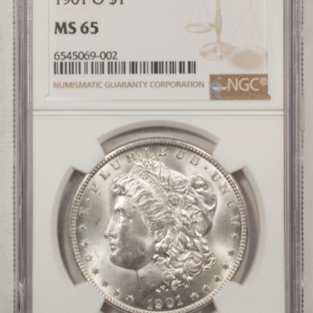 Morgan Dollars 1901-O $1 MORGAN DOLLAR – NGC MS-65, WHITE GEM!