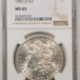 Morgan Dollars 1902-O $1 MORGAN DOLLAR – NGC MS-65, BLAST WHITE!