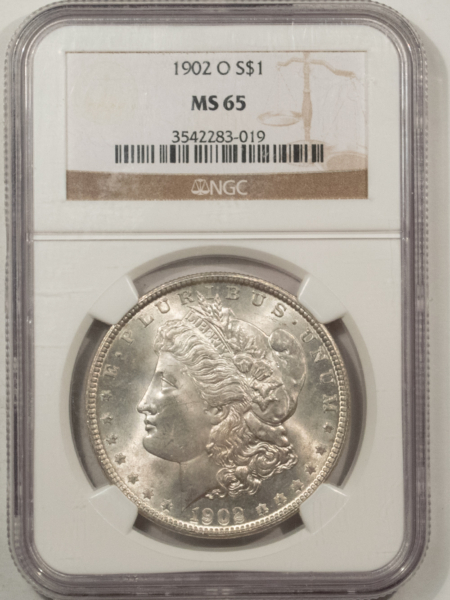 Morgan Dollars 1902-O $1 MORGAN DOLLAR – NGC MS-65, FRESH GEM!