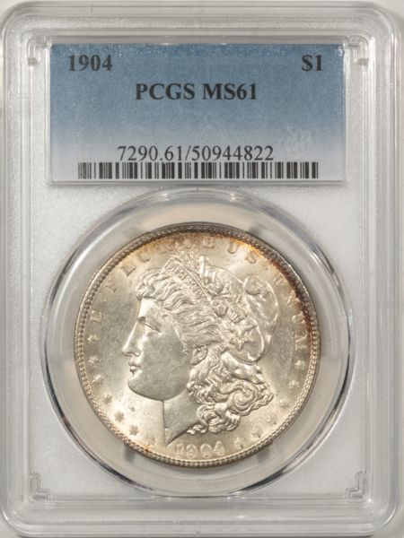 Morgan Dollars 1904 $1 MORGAN DOLLAR – PCGS MS-61, LOOKS 63! PREMIUM QUALITY!