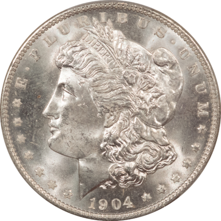 Morgan Dollars 1904-O $1 MORGAN DOLLAR – PCGS MS-64+, WHITE & PREMIUM QUALITY!