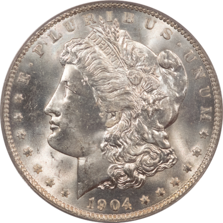 Morgan Dollars 1904-O $1 MORGAN DOLLAR – PCGS MS-65, OLD GREEN HOLDER, BLAST WHITE & PQ!