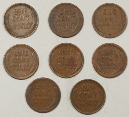 Lincoln Cents (Wheat) 1909 – 1932-D LINCOLN CENTS, LOT OF 8 – CIRCULATED!