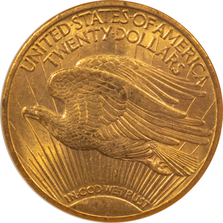 $20 1909 $20 ST GAUDENS GOLD DOUBLE EAGLE – NGC MS-62, LOW MINTAGE, LUSTROUS!