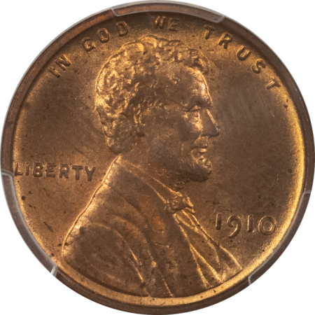 Lincoln Cents (Wheat) 1910 MATTE PROOF LINCOLN CENT – PCGS PR-63 RD FLASHY CHOICE & SCARCE! PCGS POP 4