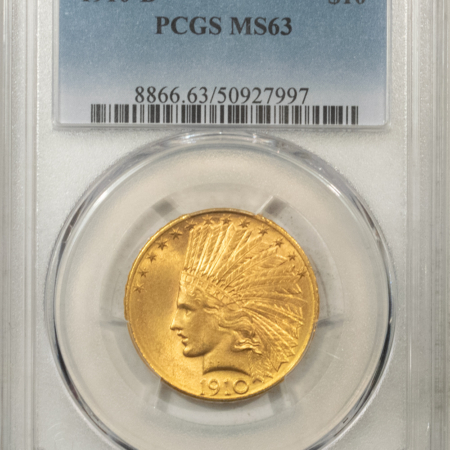 $10 1910-D $10 INDIAN GOLD EAGLE – PCGS MS-63