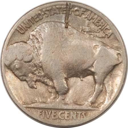 Buffalo Nickels 1913-D TY 2 BUFFALO NICKEL – FINE DETAILS BUT CLEANED & REVERSE SCRATCH!