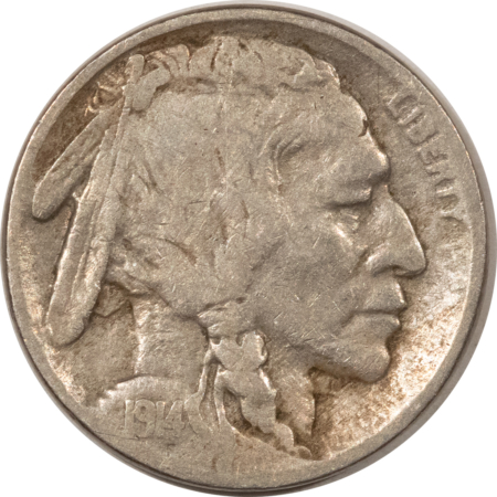 Buffalo Nickels 1914 BUFFALO NICKEL – PLEASING CIRCULATED EXAMPLE!