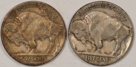 Buffalo Nickels 1915 1916 BUFFALO NICKELS, LOT OF 2 – PLEASING CIRCULATED EXAMPLES!