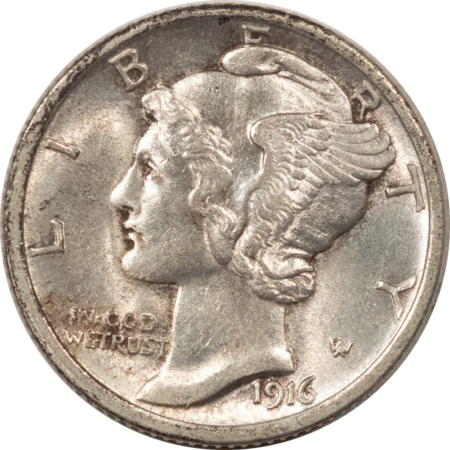 Mercury Dimes 1916 MERCURY DIME – FRESH FLASHY, HIGH GRADE NEARLY UNCIRCULATED LOOKS CHOICE!