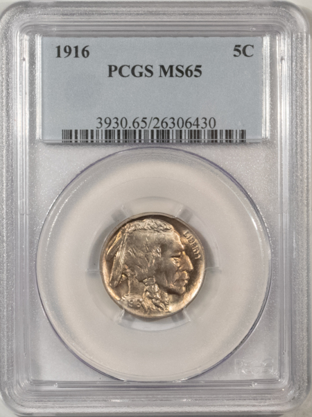 Buffalo Nickels 1916 BUFFALO NICKEL – PCGS MS-65, FRESH, FLASHY PREMIUM QUALITY!