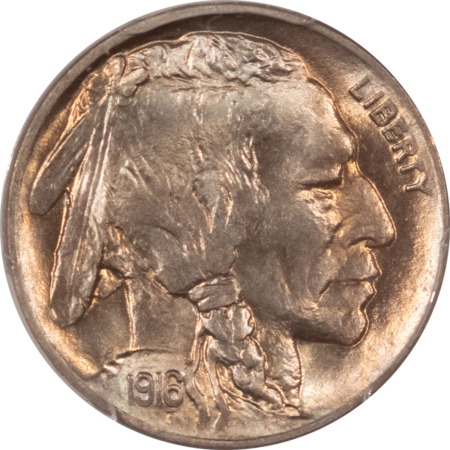 Buffalo Nickels 1916 BUFFALO NICKEL – PCGS MS-65, FRESH, FLASHY PREMIUM QUALITY!