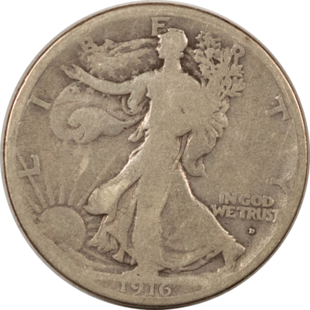 New Store Items 1916-D WALKING LIBERTY HALF DOLLAR – PLEASING CIRCULATED EXAMPLE!