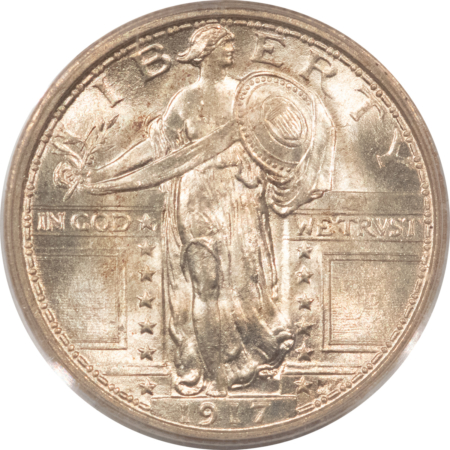 CAC Approved Coins 1917 TY 1 STANDING LIBERTY QUARTER, EX. CHILDS – PCGS MS-65 FH CAC, PQ+ GEM!