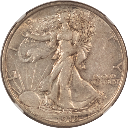 New Certified Coins 1918-D WALKING LIBERTY HALF DOLLAR – NGC XF-45, TOUGH-DATE, RETAINED LUSTER!