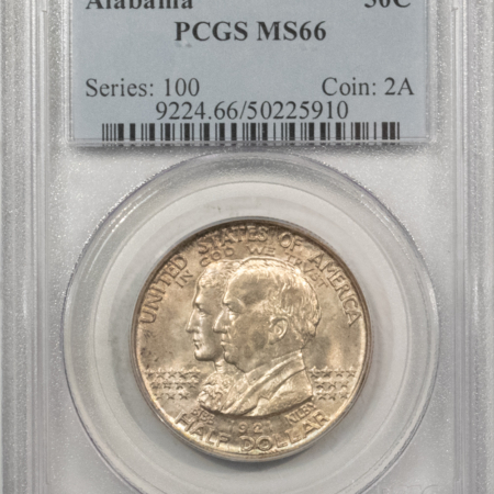 New Certified Coins 1921 ALABAMA COMMEMORATIVE HALF DOLLAR – PCGS MS-66, FRESH & PREMIUM QUALITY!