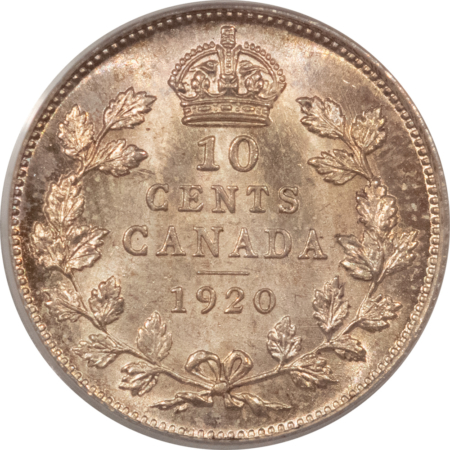 New Certified Coins CANADA 1920 10c, KM-23a – PCGS MS-64, FRESH WHITE & PQ, OGH!