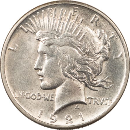 New Store Items 1921 $1 PEACE DOLLAR – WHITE, HIGH GRADE EXAMPLE! KEY-DATE!