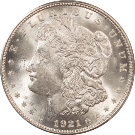 Morgan Dollars 1921 $1 MORGAN DOLLAR – PCGS MS-64+, BLAST WHITE & PREMIUM QUALITY!