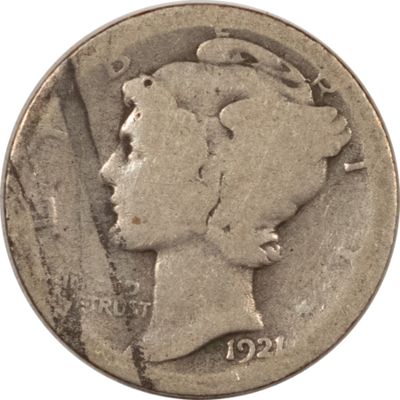 Mercury Dimes 1921 MERCURY DIME – FILLER, KEY-DATE!