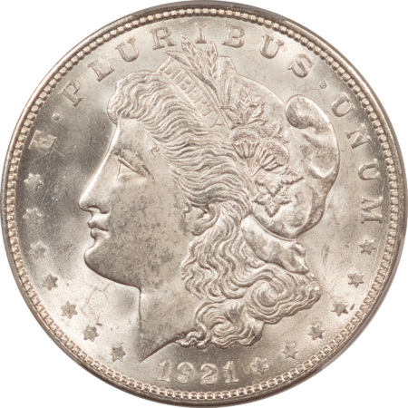 Morgan Dollars 1921-D $1 MORGAN DOLLAR – PCGS MS-64, BLAST WHITE & PREMIUM QUALITY!