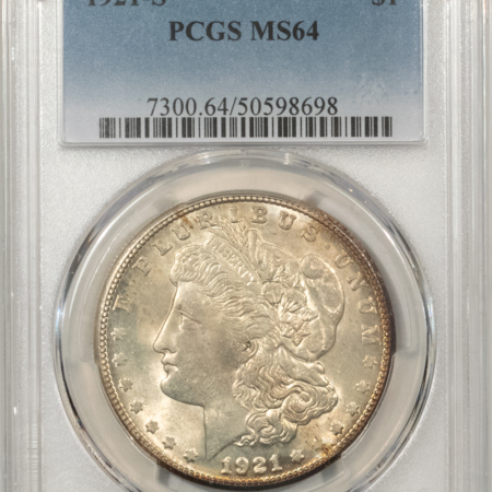 Morgan Dollars 1921-S $1 MORGAN DOLLAR – PCGS MS-64