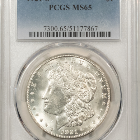 Morgan Dollars 1921-S $1 MORGAN DOLLAR – PCGS MS-65, BLAST WHITE & FLASHY!