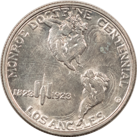 New Store Items 1923-S MONROE COMMEMORATIVE HALF DOLLAR – FLASHY UNCIRCULATED CLAIMS TO CHOICE!