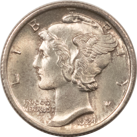 Mercury Dimes 1924 MERCURY DIME – UNCIRCULATED WITH CLAIMS TO CHOICE!