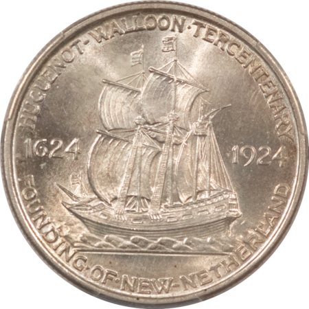 New Certified Coins 1924 HUGUENOT COMMEMORATIVE HALF DOLLAR – PCGS MS-67, GORGEOUS, PREMIUM QUALITY!