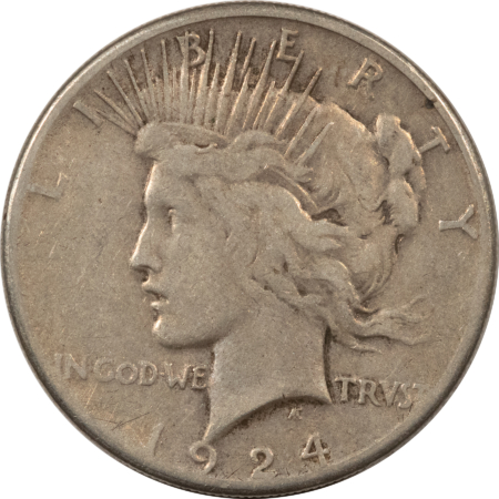 New Store Items 1924-S $1 PEACE DOLLAR – PLEASING CIRCULATED EXAMPLE!