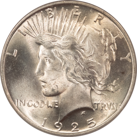 New Certified Coins 1925 $1 PEACE DOLLAR – PCGS MS-63, OLD GREEN HOLDER, PRETTY & PREMIUM QUALITY!