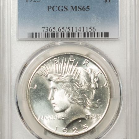 New Certified Coins 1925 $1 PEACE DOLLAR – PCGS MS-65, PREMIUM QUALITY!