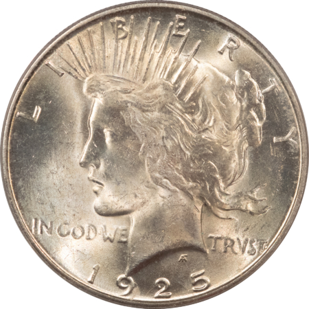 New Certified Coins 1925-S $1 PEACE DOLLAR – PCGS MS-63, OLD GREEN HOLDER, FRESH & PREMIUM QUALITY!