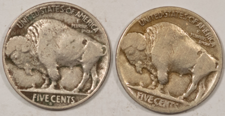 Buffalo Nickels 1925-S 1926-D BUFFALO NICKELS, LOT OF 2 – CIRCULATED!