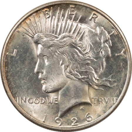 New Store Items 1926-D $1 PEACE DOLLAR – UNCIRCULATED, FLASHY BUT COUNTER MARK